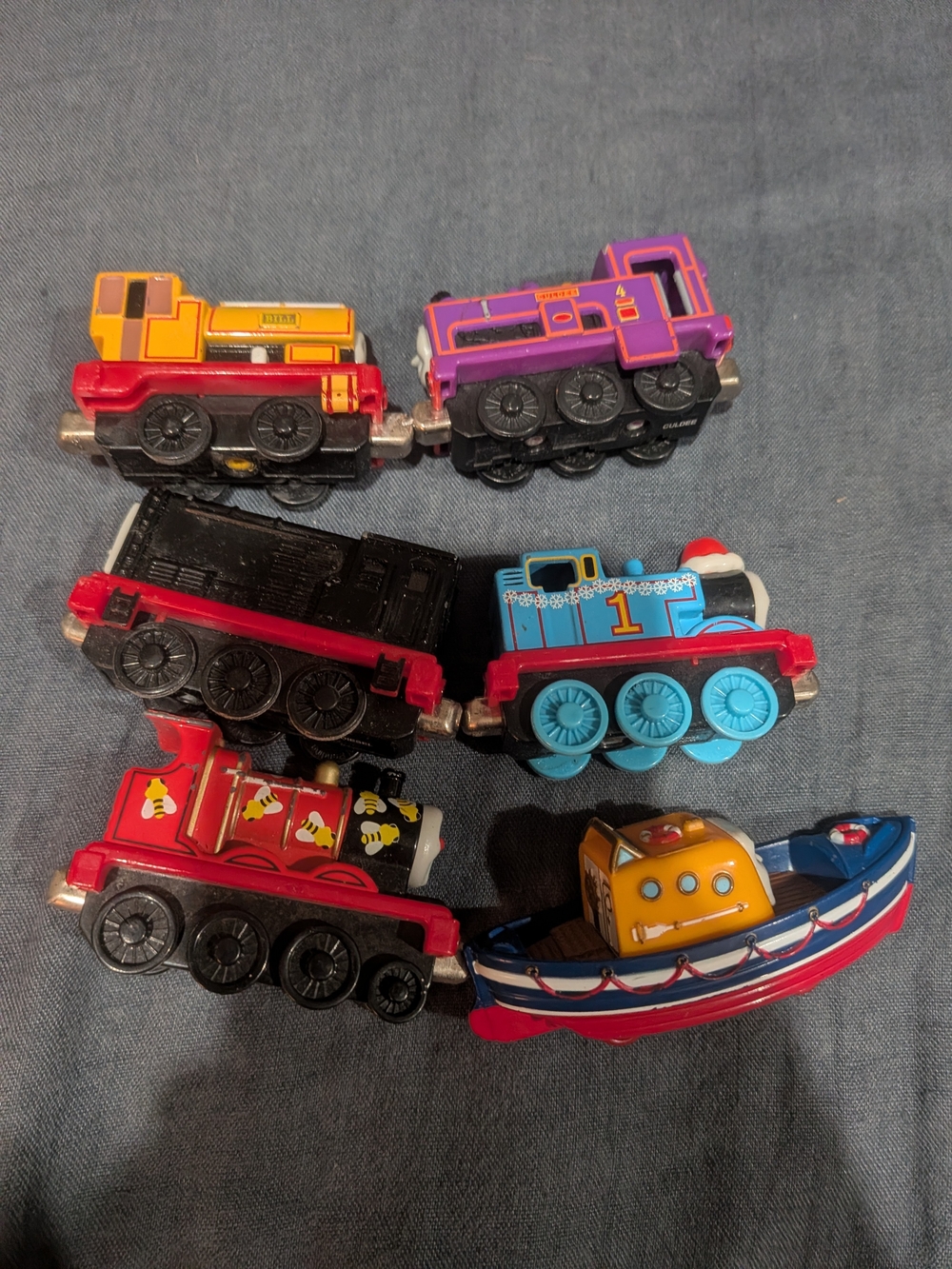 Lot Of Die-cast Thomas Take Along James Captain Winter Thomas Diesel Bill Culdee